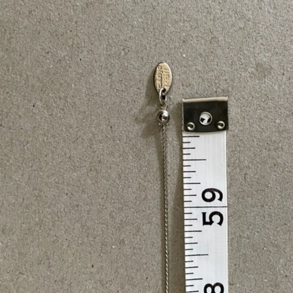 60" Marlyn Schiff Silver with Blue Studded Beads Long Flapper Length Necklace - Picture 4 of 10